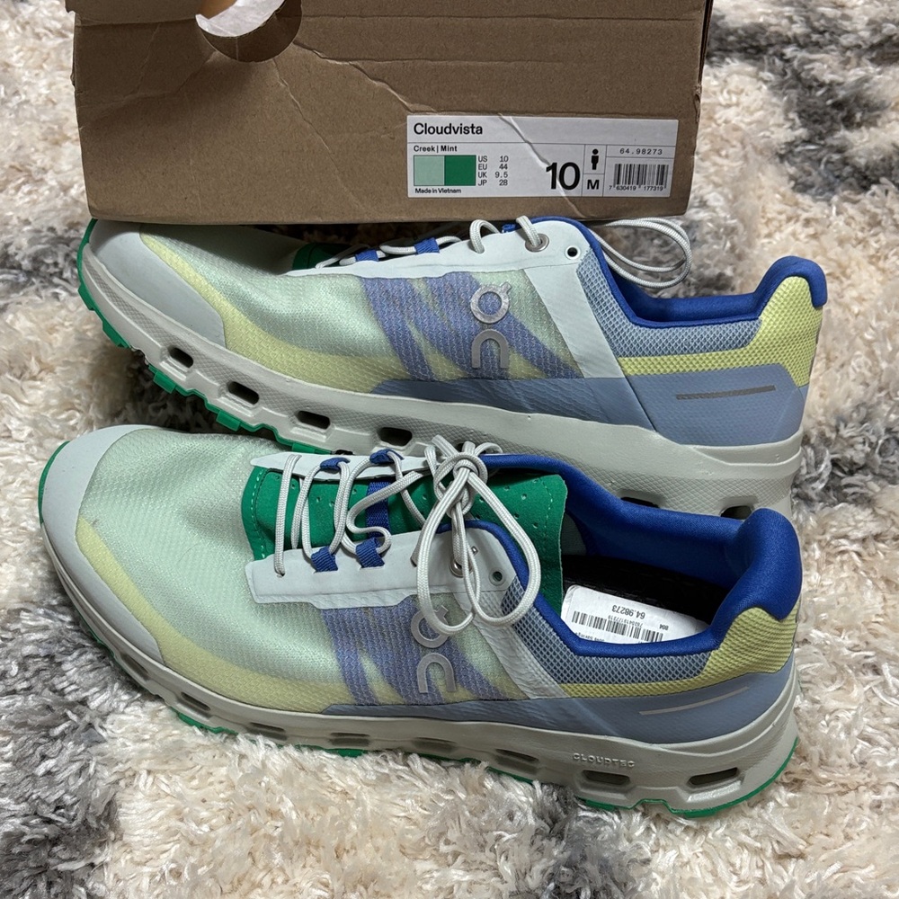 On Men's Athletic Shoes - Green and Blue